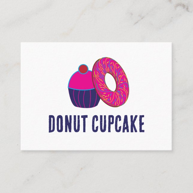 Doughnut Cupcake Bakery Business Card (Front)