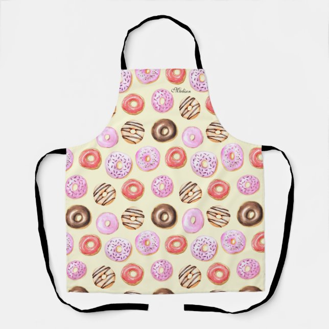 Doughnut Cupcake Sweet Baking Gift Apron (Front)