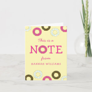 Doughnut Cute Kid's Doughnuts Stationary Cards