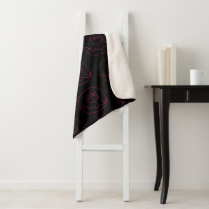 Doughnut Dark Pink Contour Glazed Doughnut Food Lo Sherpa Blanket