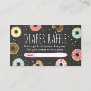 Doughnut Diaper Raffle card Doughnut Sprinkle Diap