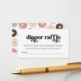 Doughnut Diaper Raffle Ticket Enclosure Card