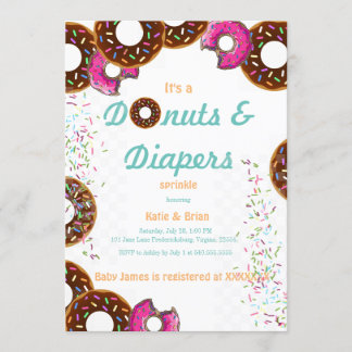 Doughnut & Diapers Invitations