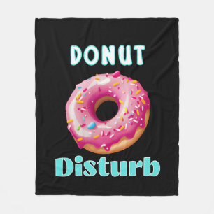 Doughnut Disturb fun Fleece Blanket