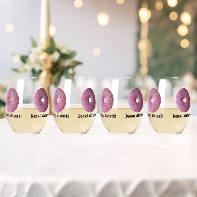 Doughnut disturb stemless wine glass (Insitu (Wedding))