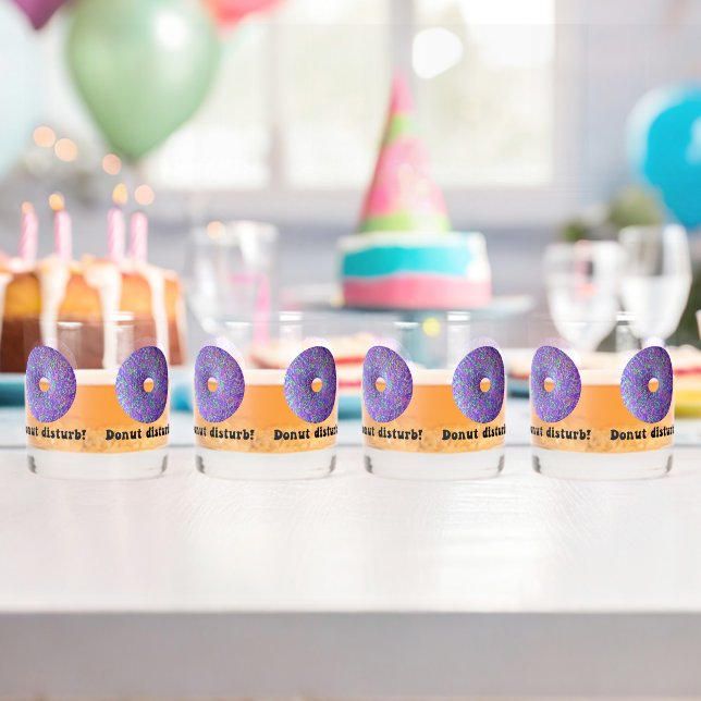 Doughnut disturb whiskey glass (Insitu (Birthday))