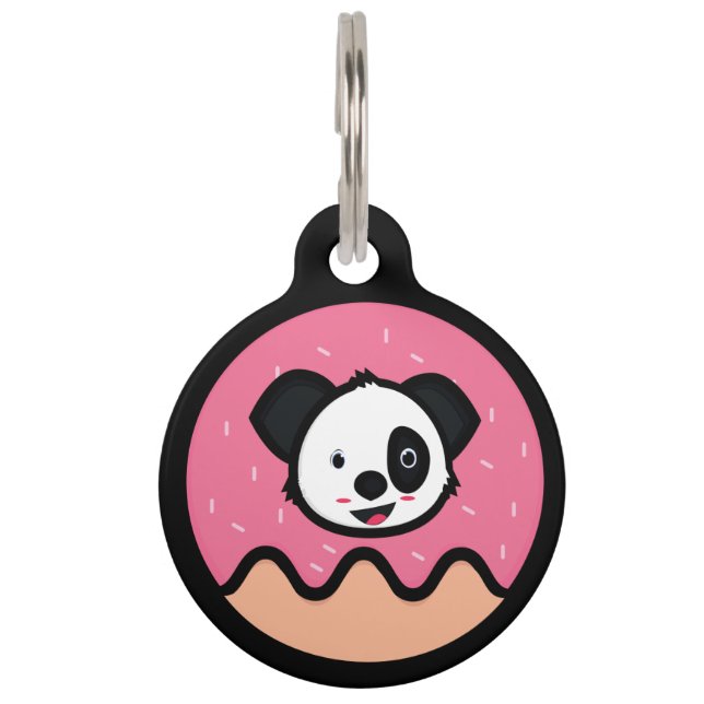 Doughnut Dog QR Code Lost Pet Tag (Front)
