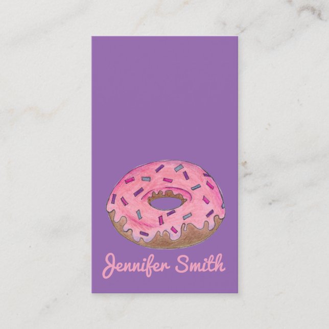 Doughnut Doughnut Shop Bakery Food Baking Doughnut Business Card (Front)