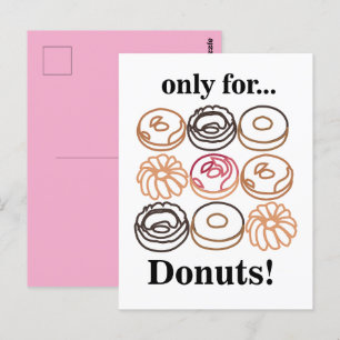Doughnut Doughnut Sweet Funny Postcard