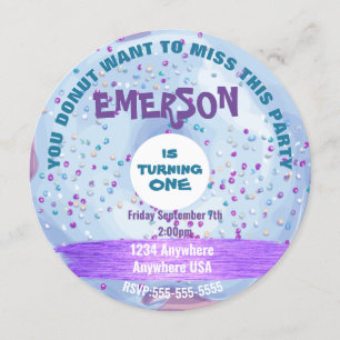 Doughnut DOUGHNUT want to miss, doughnut party Invitation