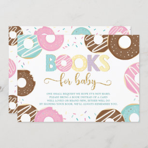 Doughnut Doughnuts Baby Shower Bring a Book Card