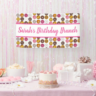 Doughnut Doughnuts Birthday Party Brunch Bake Sale Banner