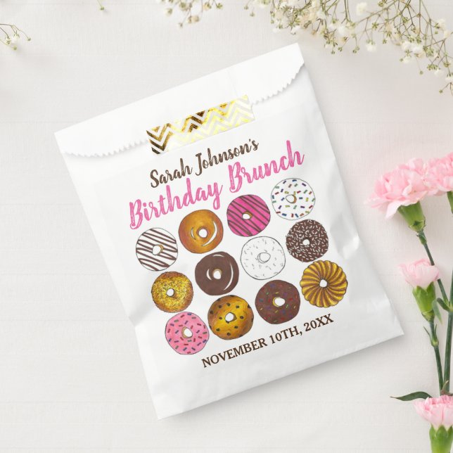Doughnut Doughnuts Birthday Party Brunch Favour Bags (Sealed)