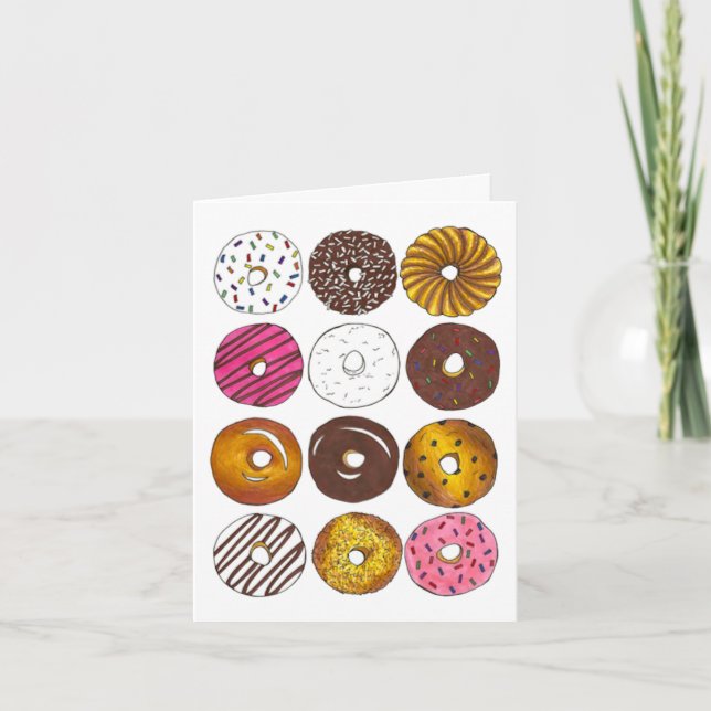 Doughnut Doughnuts Thanks You're Sweet Thank You Card (Front)