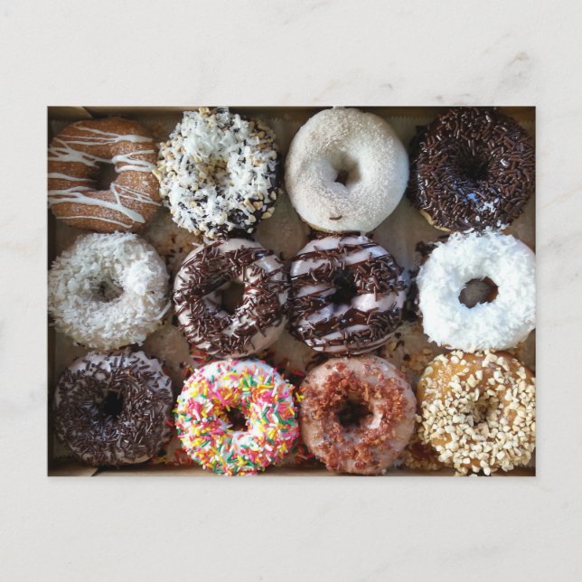 Doughnut Dozen Birthday Postcard (Front)