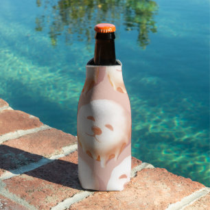 Doughnut Dream: Glazed Smile Pup Repeat Pattern Bottle Cooler