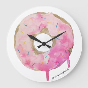 Doughnut Drip Wall Clock Art
