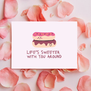 Doughnut Duo - A Sweet Valentine's Holiday Postcard