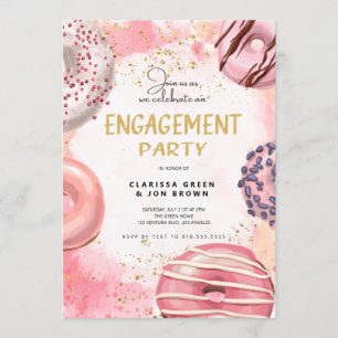 Doughnut ENGAGEMENT party Invitation