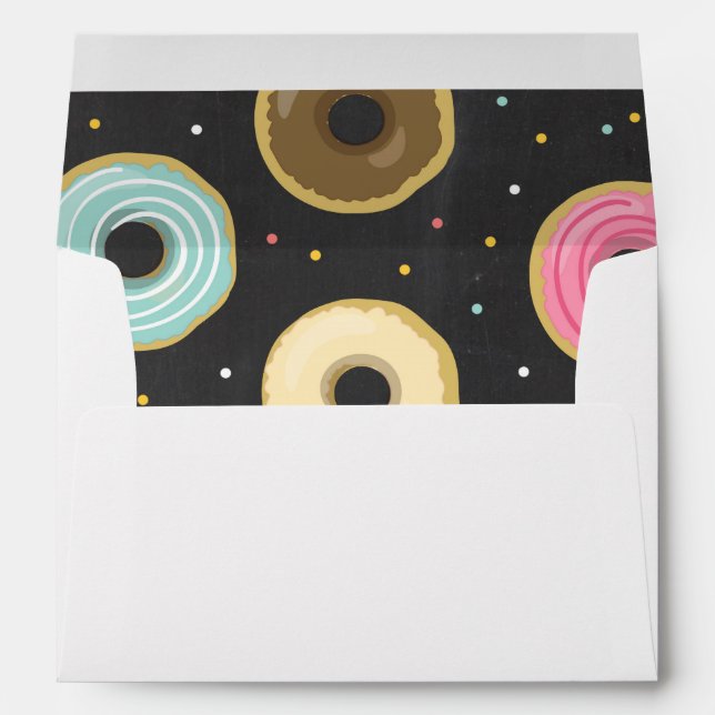 Doughnut Envelope Doughnut Chalk Sweet pink blue (Back (Bottom))