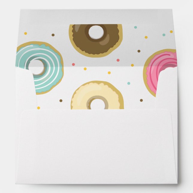 Doughnut Envelope Doughnut Sweet pink blue Girl (Back (Bottom))
