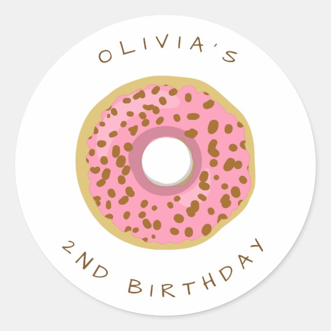 Doughnut Envelope seal sticker Birthday Girl Dough (Front)