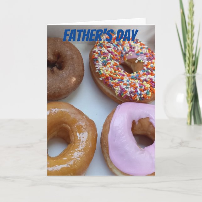 Doughnut Father's Day fun  Card (Front)