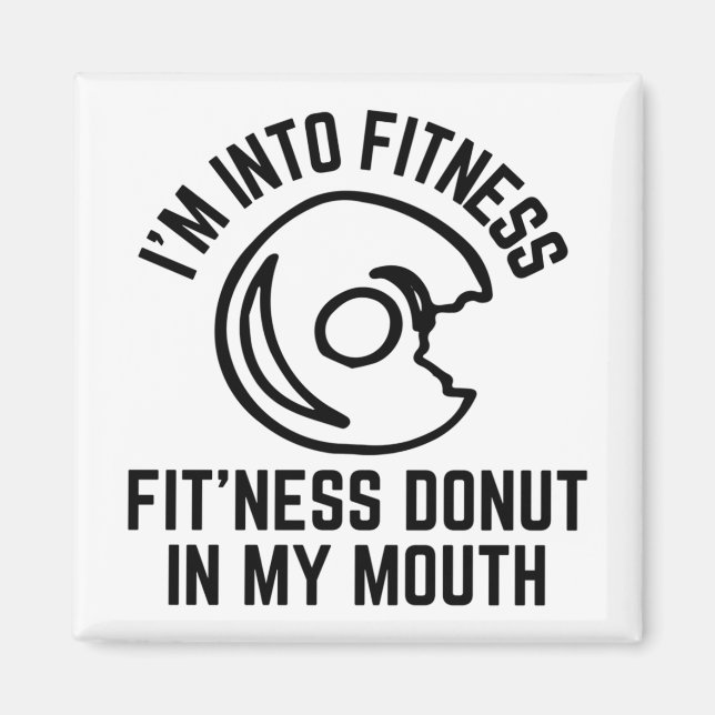 Doughnut Fitness Funny Magnet (Front)