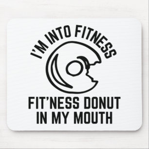 Doughnut Fitness Funny Mouse Mat