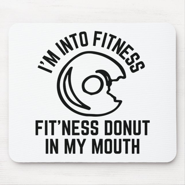 Doughnut Fitness Funny Mouse Mat (Front)