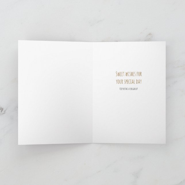 Doughnut Folded Birthday Card  (Inside)