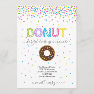 Doughnut Forget to Keep in Touch Address Announcement