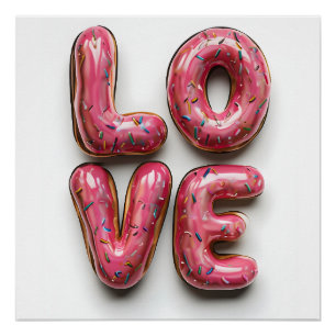 Doughnut Forget to Love - Valentine's Day Kitchen Poster