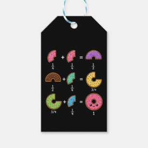 Doughnut Fractions Learning Math Humour Gift Tags