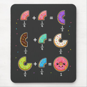 Doughnut Fractions Learning Math Humour Mouse Mat