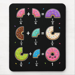 Doughnut Fractions Learning Math Humour Mouse Mat