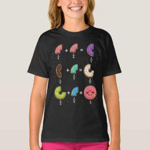 Doughnut Fractions Learning Math Humour T-Shirt