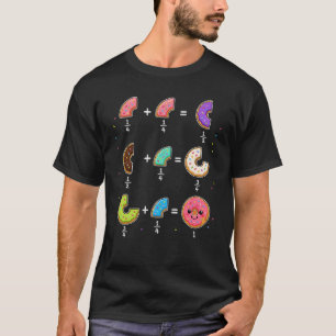 Doughnut Fractions Learning Math Humour T-Shirt