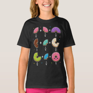 Doughnut Fractions Learning Math Humour T-Shirt