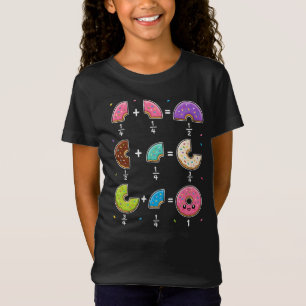 Doughnut Fractions Learning Math Humour T-Shirt