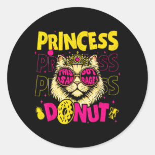 Doughnut Funny Book Lover for Men Woman Classic Round Sticker