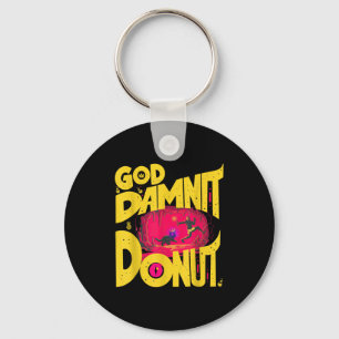 Doughnut funny book lover for men woman Doughnut f Key Ring
