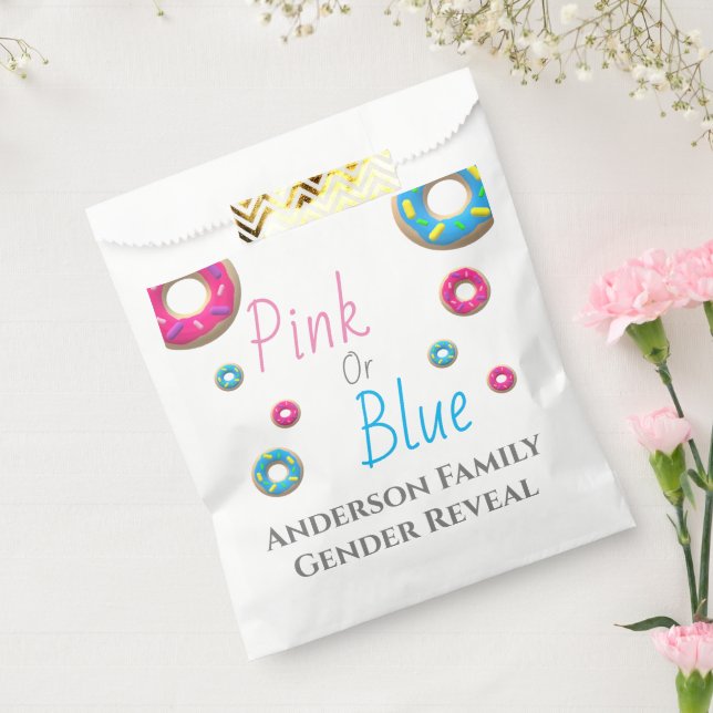 Doughnut Gender Reveal Favour Bags (Sealed)