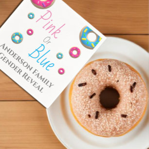 Doughnut Gender Reveal Napkin