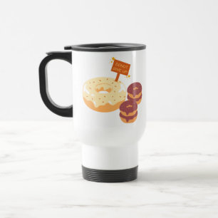 Doughnut Give Up Chocolate And White Chocolate Dou Travel Mug