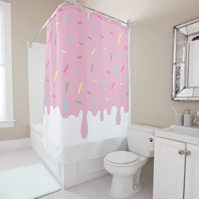 Doughnut Glaze, Icing, Frosting, Sprinkles, Desser Shower Curtain (In Situ)