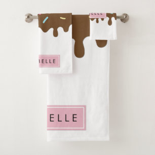 Doughnut Glaze, Icing, Frosting, Sprinkles, Your N Bath Towel Set