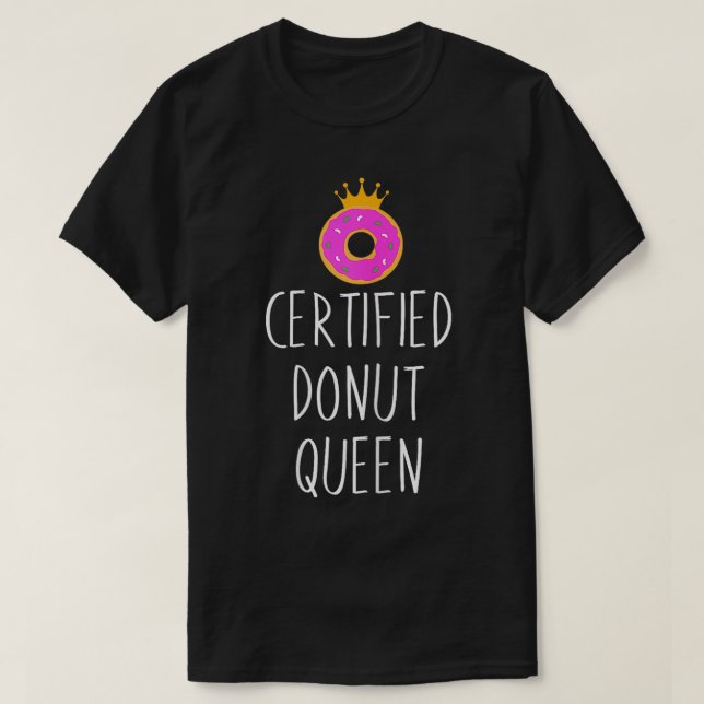 Doughnut Graphic Certified Doughnut Food Lover  T-Shirt (Design Front)