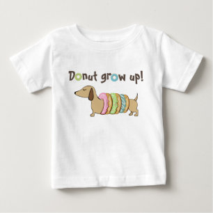 Doughnut Grow Up Dachshund Doxie Dog Toddler Shirt
