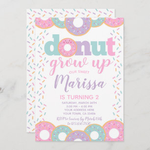 Doughnut Grow Up Invitation